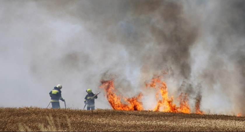 Gaszenie pożaru w Mroczkowej