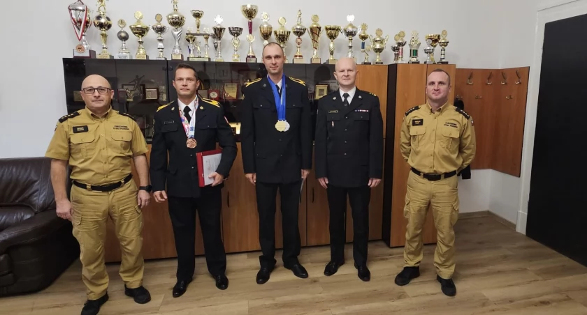 od lewej – Zenon Błoch, Mateusz Zieleziecki, Michał Nalborski, Paweł Gotkowski, Marin Pobiś