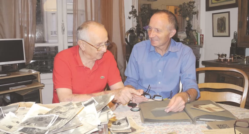 Jerzy i Jacek Szumańscy podczas pierwszego spotkania we Francji 