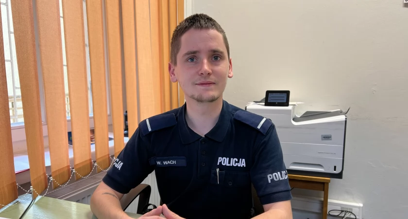 st. post. Wojciech Wach, oficer prasowy Komendy Powiatowej Policji w Nysie