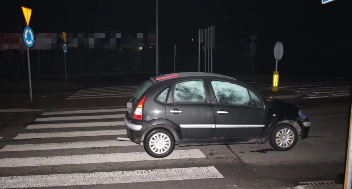 Policja , Potrącenie pieszego Nysie - zdjęcie, fotografia