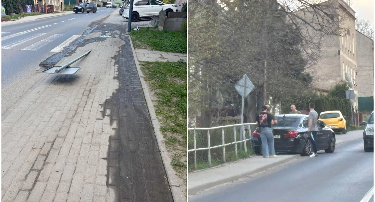 Wypadki, Kolizja trzech pojazdów Głuchołazach Jednym jechali żołnierze - zdjęcie, fotografia