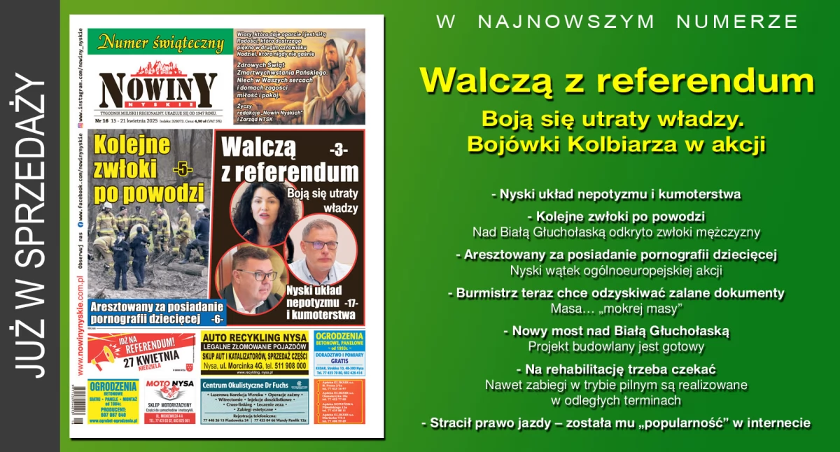 Materiał informacyjny , wydanie Nowin Nyskich - zdjęcie, fotografia