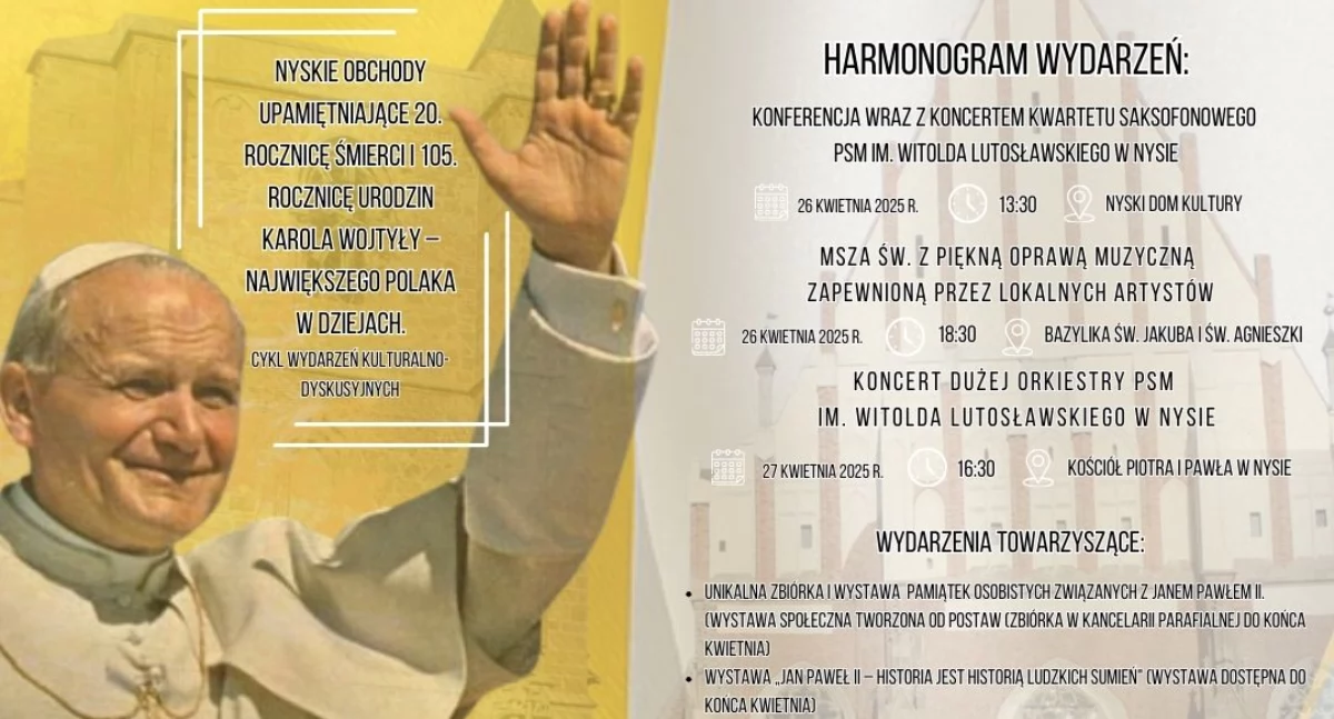 Ludzie, Konferencja papieska Nysie [PROGRAM PLAKAT] - zdjęcie, fotografia