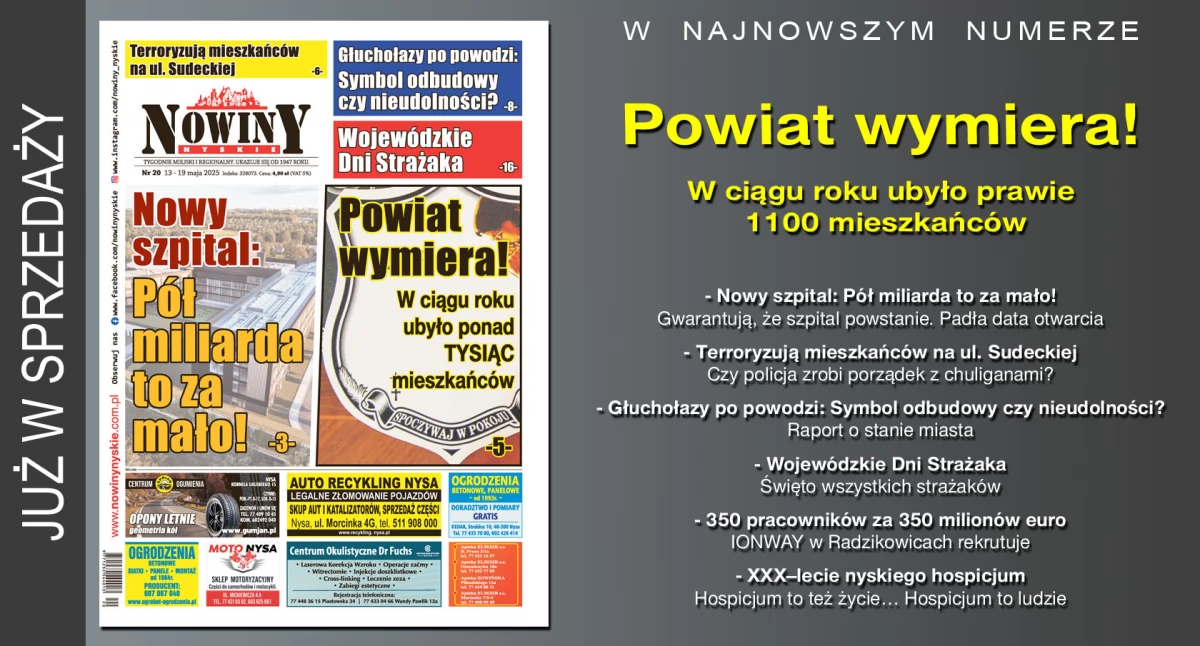 Materiał informacyjny , wydanie Nowin Nyskich - zdjęcie, fotografia