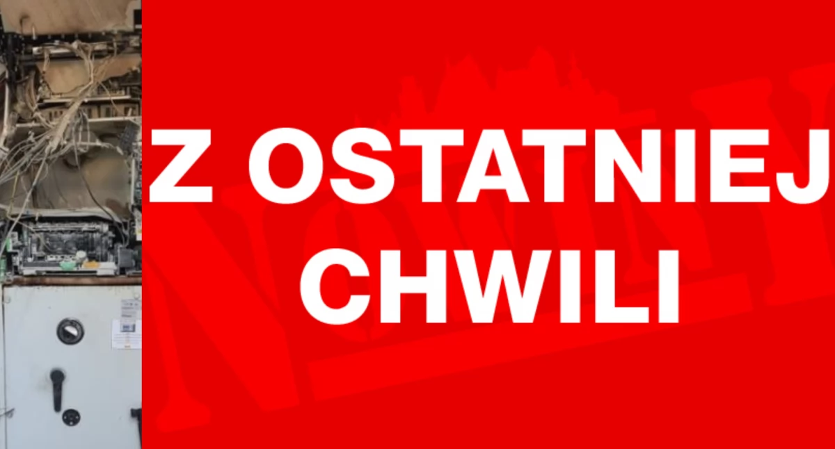 Policja , Złodzieje wysadzili bankomat Paczkowie - zdjęcie, fotografia