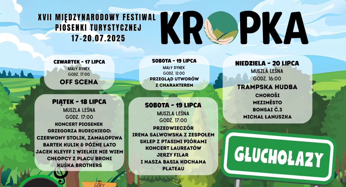 Koncerty, Festiwal KROPKA Głuchołazach [PLAKAT PROGRAM] - zdjęcie, fotografia