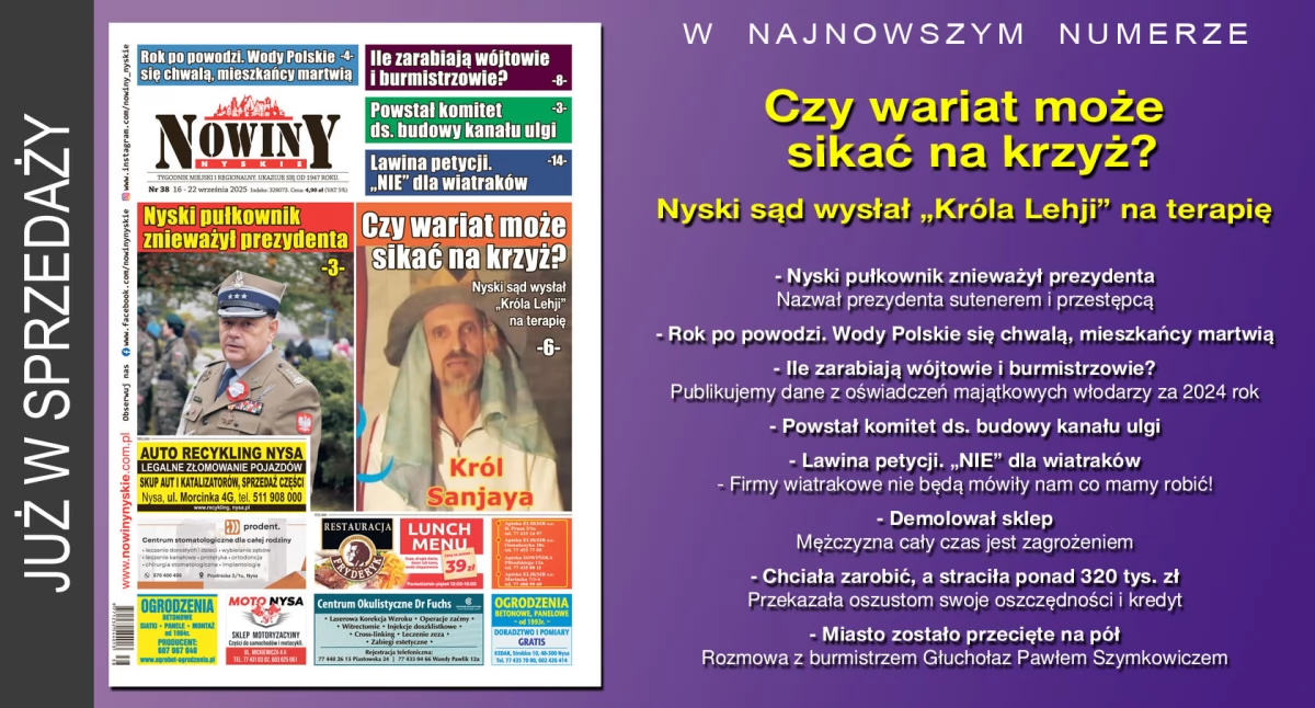 Materiał informacyjny , Najnowsze wydanie „Nowin Nyskich” - zdjęcie, fotografia