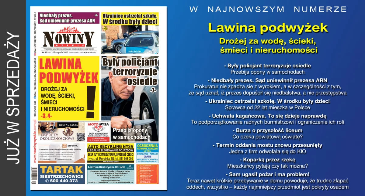 Materiał informacyjny , wydanie Nowin Nyskich sprzedaży - zdjęcie, fotografia