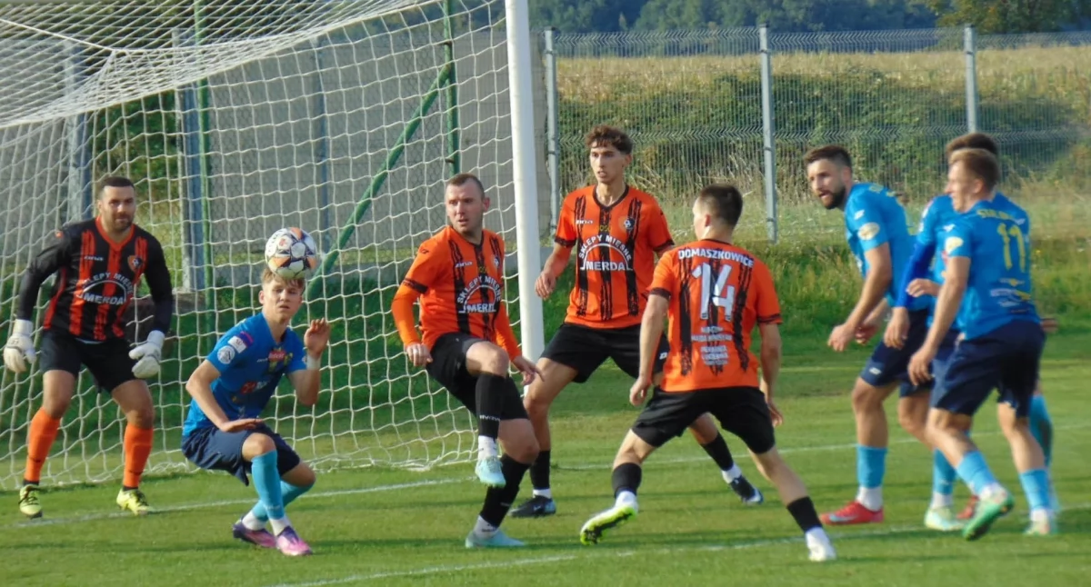 LZS Domaszkowice - Stal Brzeg 1:1. Pod bramką gospodarzy