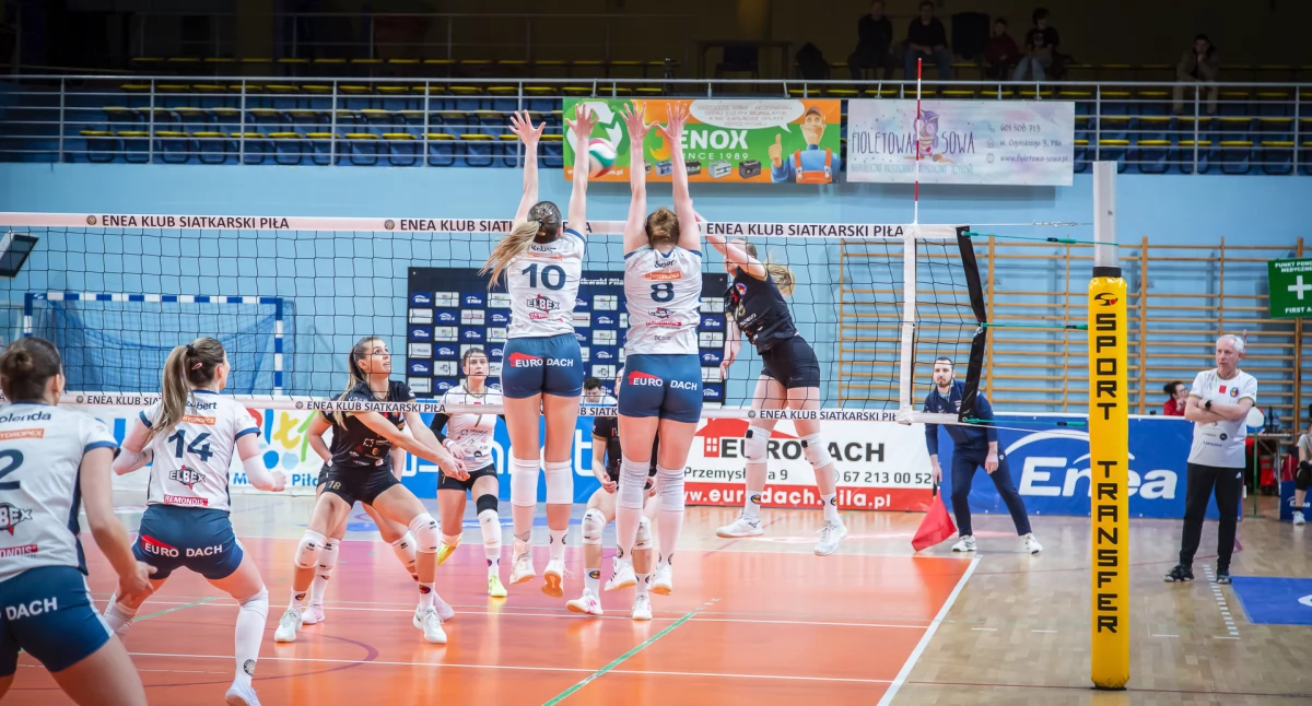 Enea KS Piła - NTSK PANS Komunalnik Nysa 3:0. Karolina Nadera w starciu z podwójnym blokiem drużyny z Piły