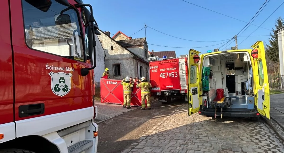 Straż Pożarna , Pożar jednorodzinnego Węży (gmina Korfantów) - zdjęcie, fotografia