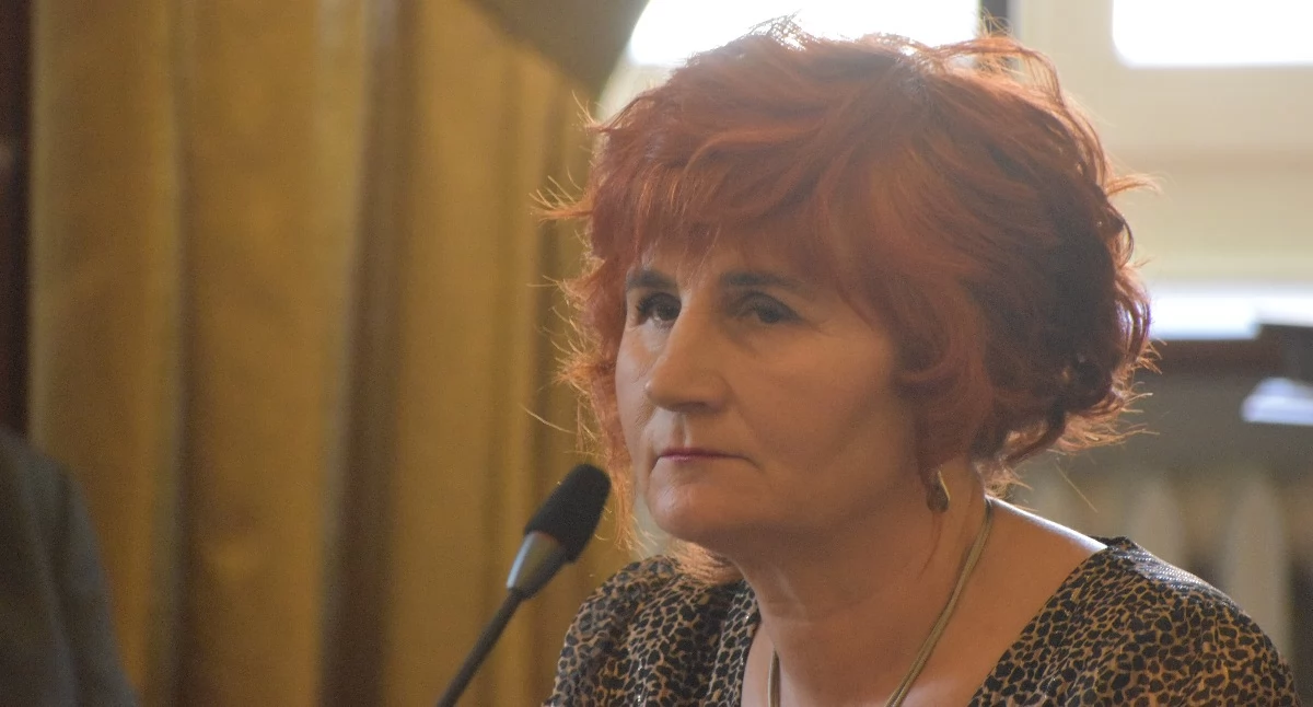 Bogusława Stankiewicz, dotychczasowa długoletnia skarbniczka powiatu przechodzi na emeryturę 