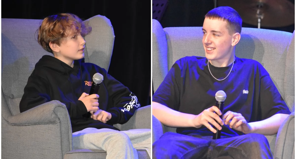 Ludzie, Młodzi aktorzy opowiadali pracy planie „Ministrantów” Spotkanie Filipem Mikołajem Juszczykami - zdjęcie, fotografia