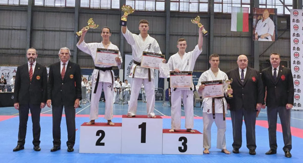 Wiktor Tajduś na najwyższym stopniu medalowego podium