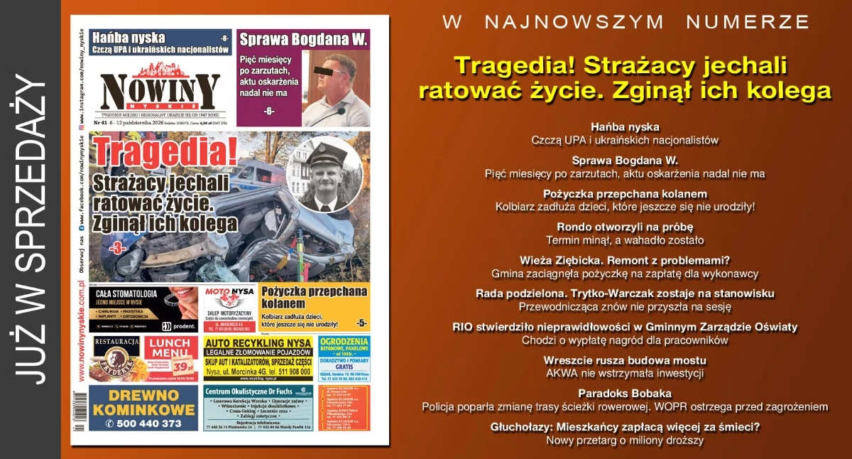 Materiał informacyjny , wydanie Nowiny Nyskie sprzedaży - zdjęcie, fotografia