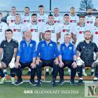 GKS Głuchołazy. W górnym rzędzie od lewej: Szymon Barczuk, Kamil Marszałek, Wiktor...