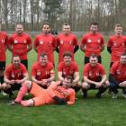 Metalowiec Łambinowice. Stoją od lewej: Sebastian Drozd, Dawid Kobus, Marcin Całka,...