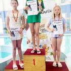 Najlepsze zawodniczki w stylu klasyczym na medalowym podium. Od lewej: Daria Dei, Lena...