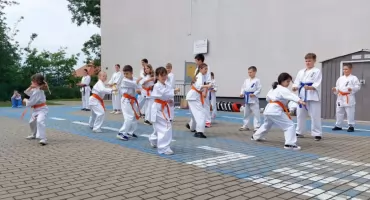 Pokazy karateków w Niwnicy