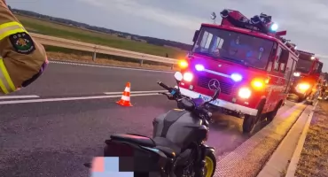 Motocyklista trafił do szpitala