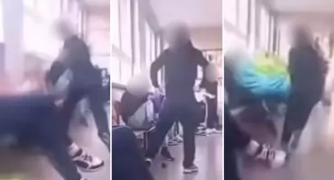 Zaatakowali kolegę na szkolnym korytarzu. Nagranie trafiło do internetu