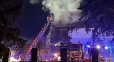 Pożar w ośrodku turystycznym „Chrobry” w Pokrzywnej 