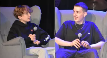 Młodzi aktorzy opowiadali o pracy na planie „Ministrantów”. Spotkanie z Filipem i Mikołajem Juszczykami