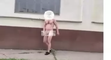Nagi mężczyzna biegał po ul. Słowiańskiej w Nysie [FILM]